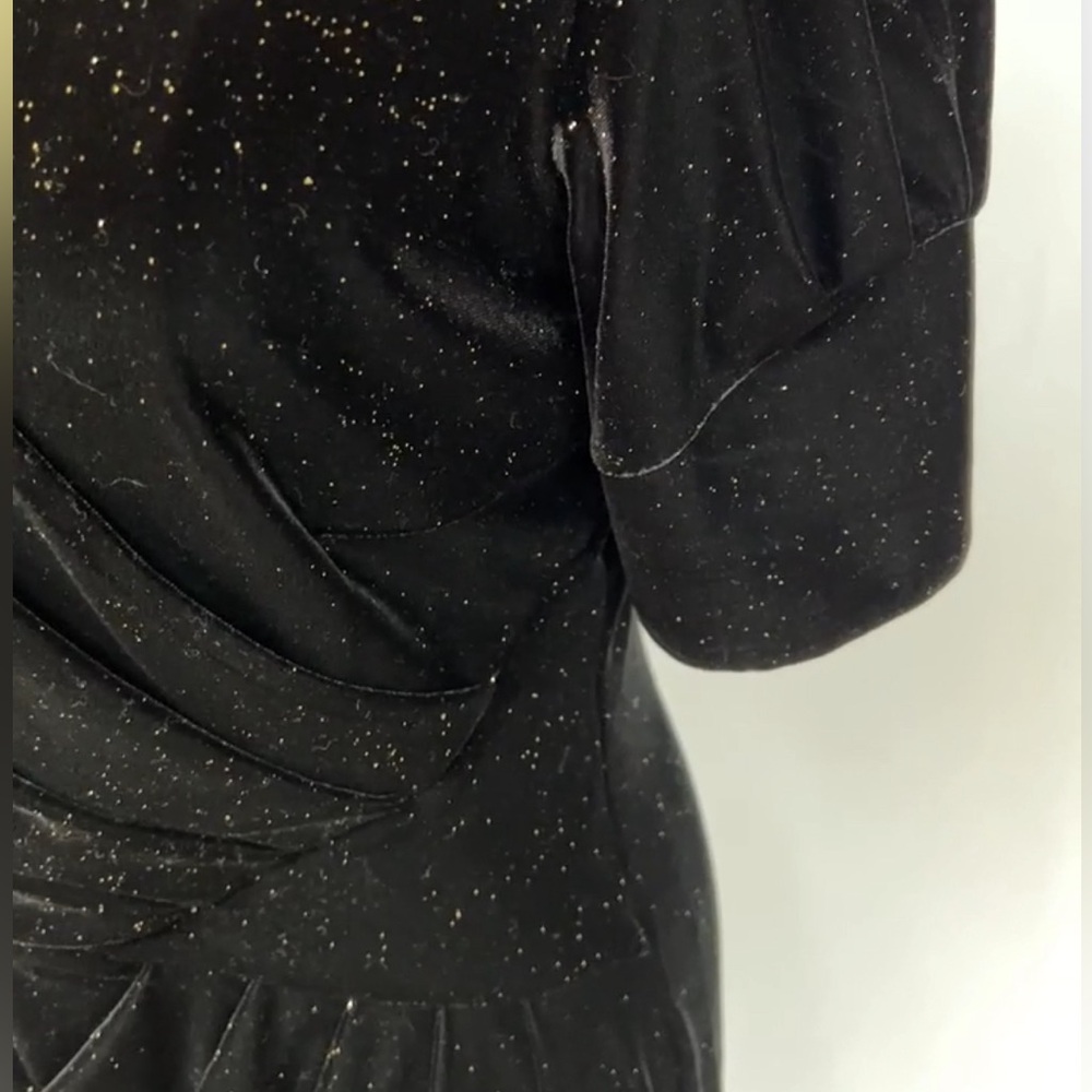 NWT Marks & Spencer Formal Black Velvet Sparkle Dress ✨ Size 8 US - Picture 12 of 12